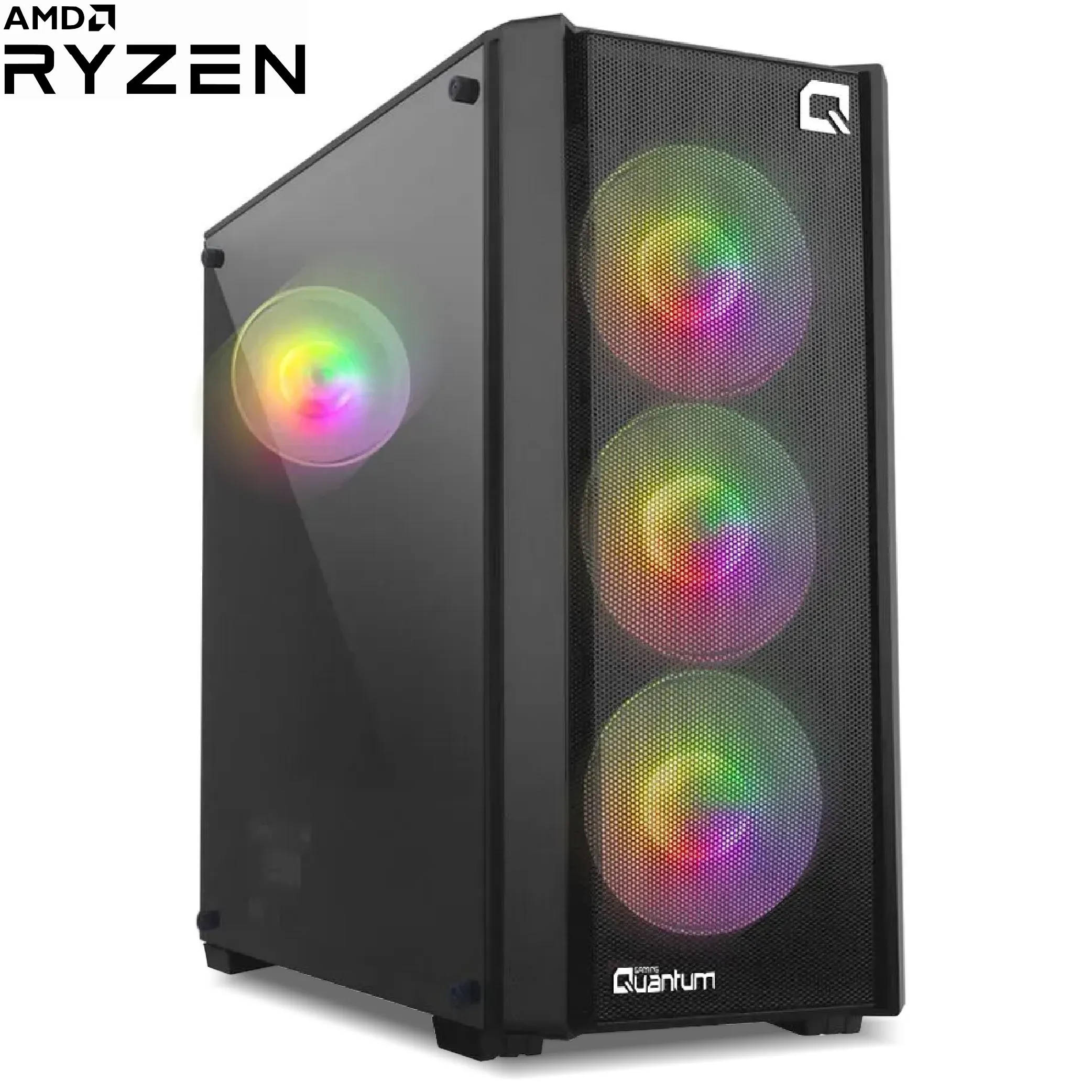 Quantum Gaming Chaser Q4516540 Amd Ryzen 5 4500 16GB DDR4 512GB SSD RX550 4GB Freedos