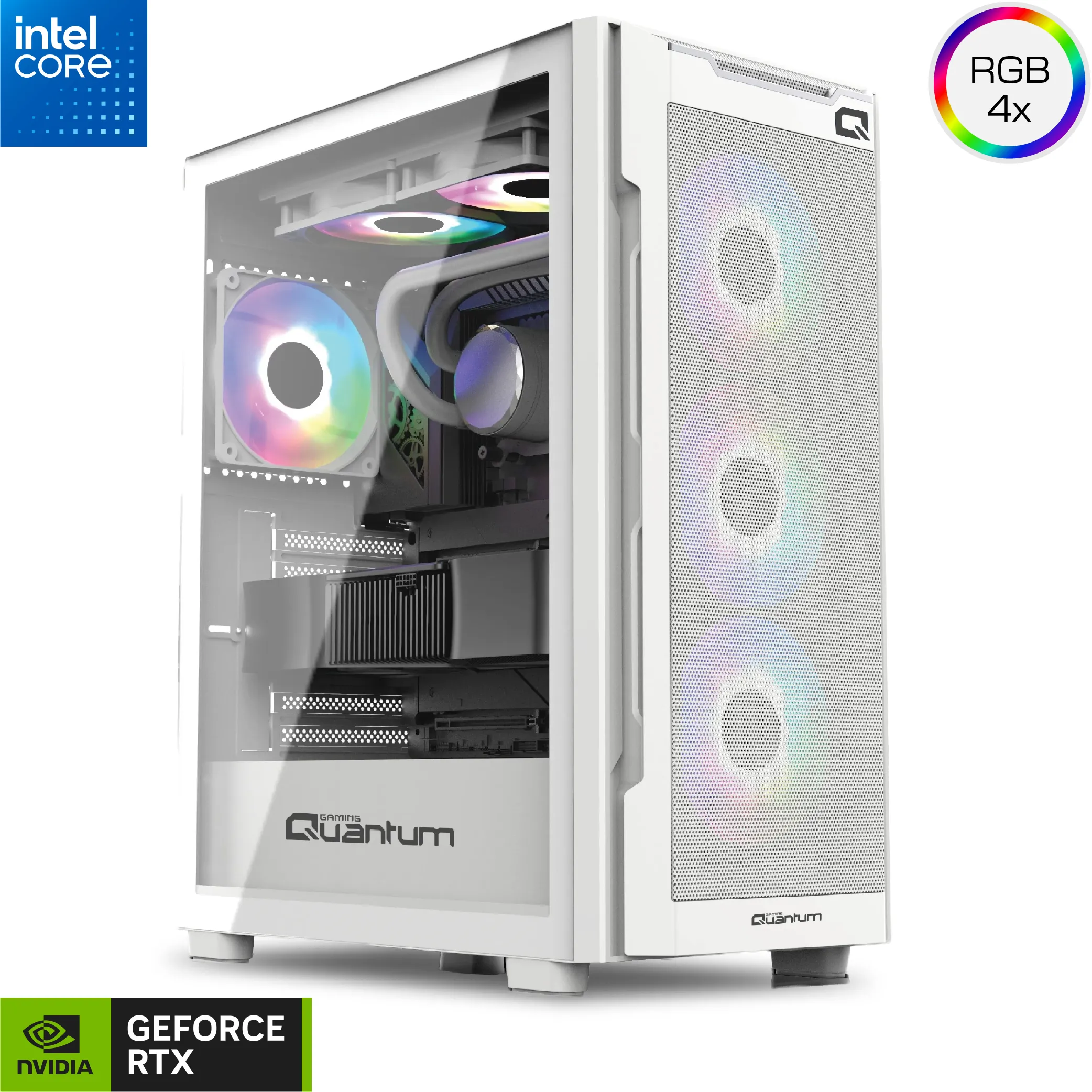 Quantum Gaming Snapfire White Intel I5-14400F 16GB Ddr4 512GB Nvme SSD Rtx 5060 8gb Gaming Desktop