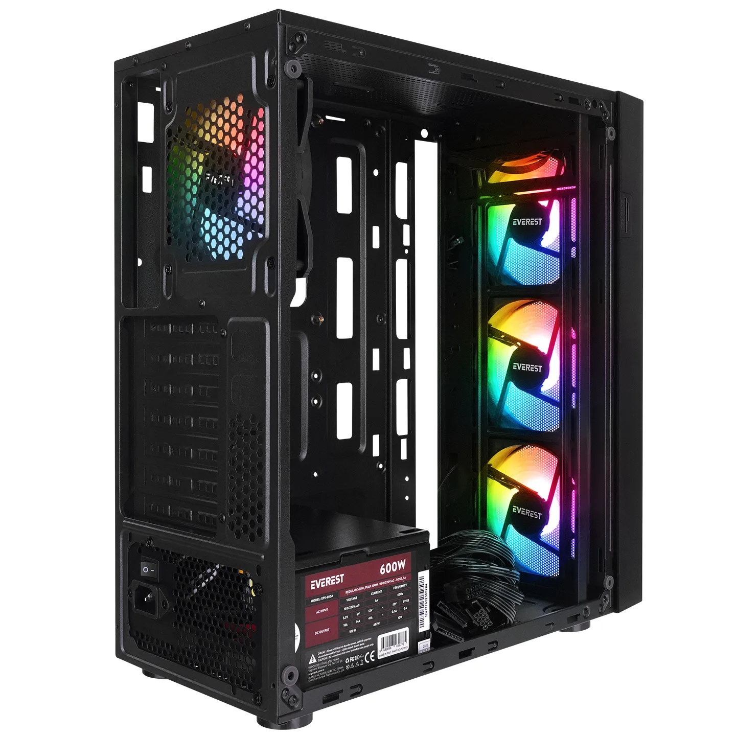 QuantumGaming MeshupPro Ryzen 7 5700X 32GB DDR4 1TB NVMe MSI RTX5060 8GB Freedos görsel 4