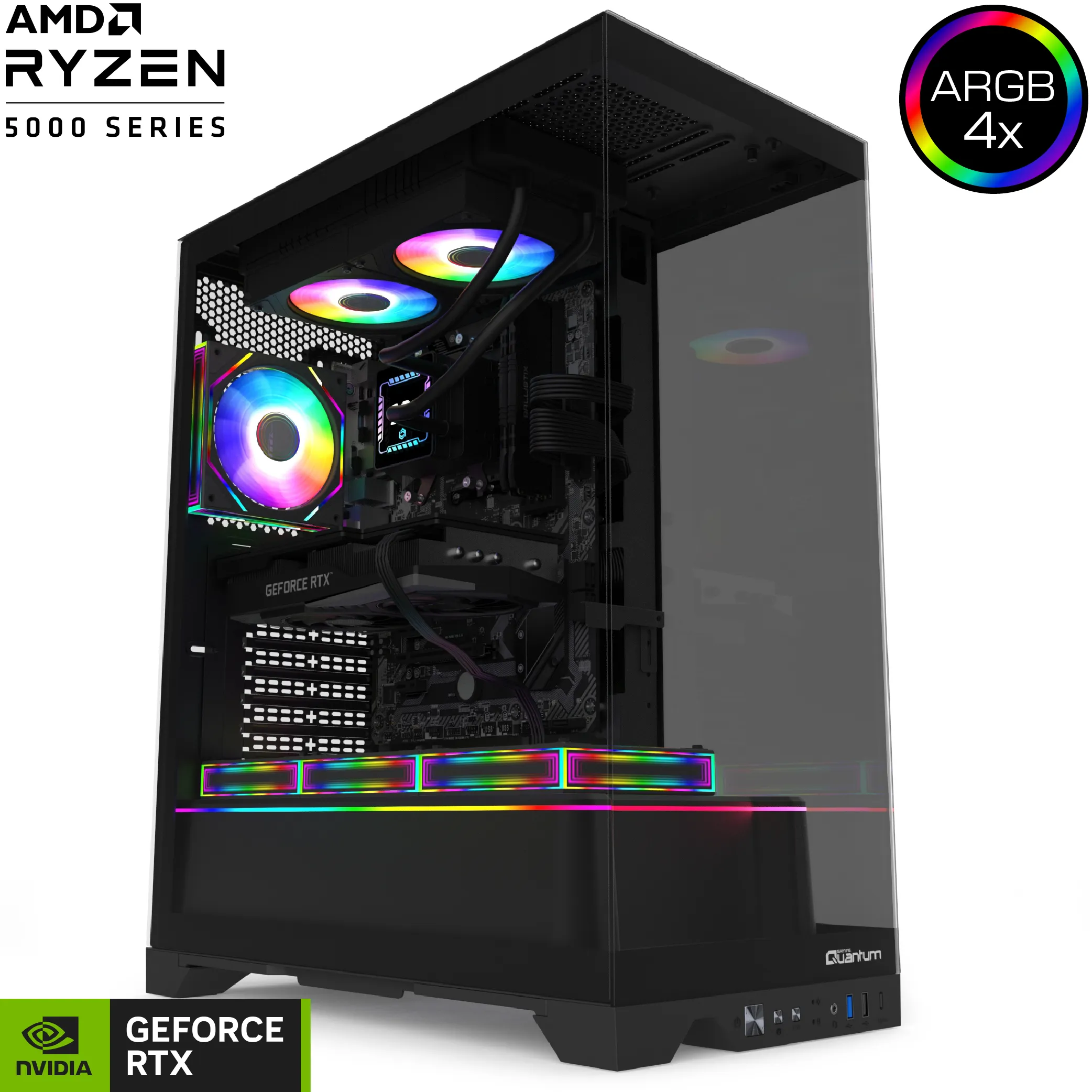 Quantum Gaming Shadowforge SH1601 Ryzen 7 5700X 16GB DDR4 1TB NVMe RTX5060 8gb 240MM Sıvı Soğutmalı Oyuncu Bilgisayarı
