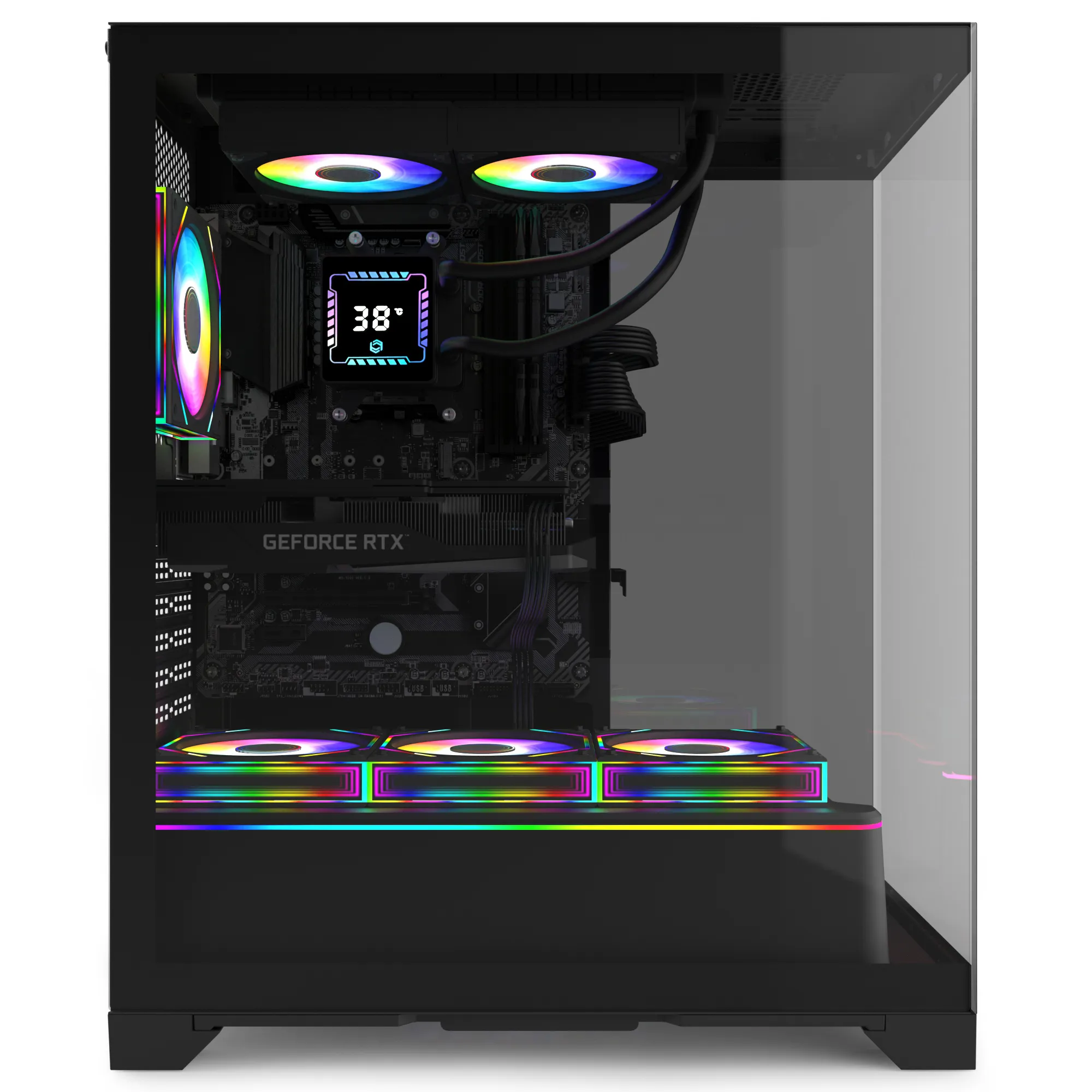 Quantum Gaming Shadowforge SH1601 Ryzen 7 5700X 16GB DDR4 1TB NVMe RTX5060 8gb 240MM Sıvı Soğutmalı Oyuncu Bilgisayarı görsel 2