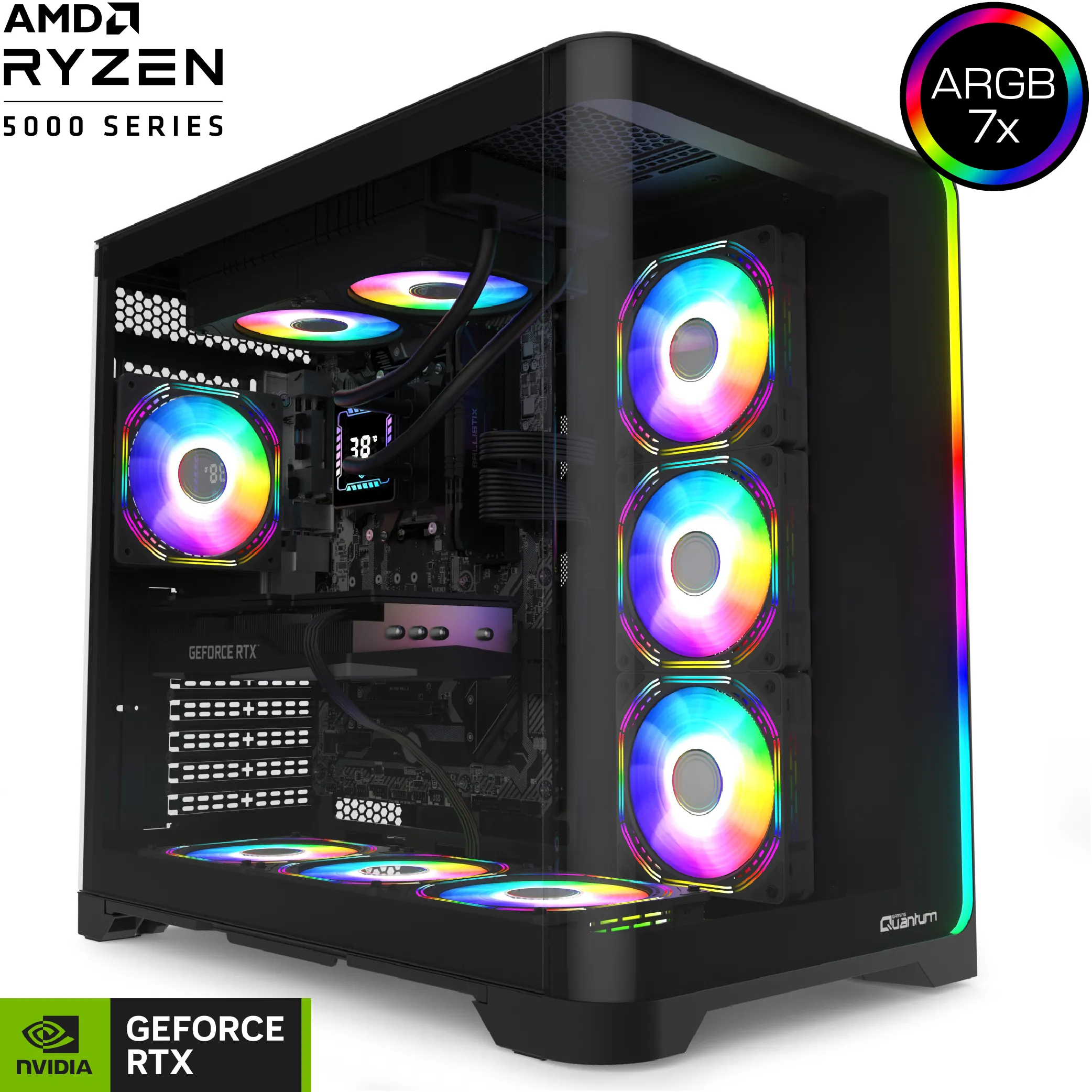 Quantum Gaming Stormforge ST1501 Ryzen 7 5700X 16GB Ddr4 1tb NVMe RTX5060 8gb 240MM Sıvı Soğutmalı Oyuncu Bilgisayarı