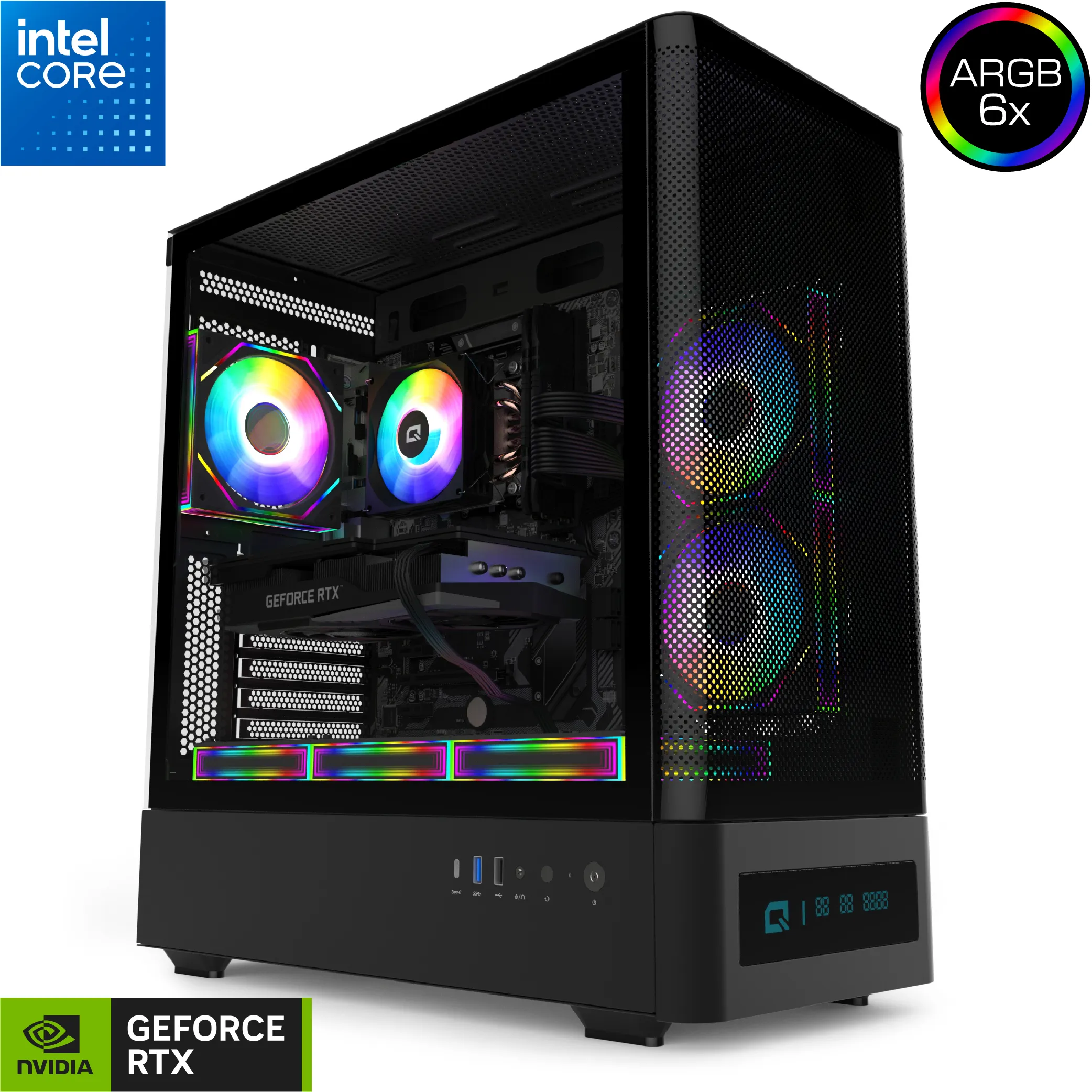 Quantum Gaming Hyper Driver i5-14400F 16GB DDR5 500GB NVMe RTX5060 8GB Masaüstü Oyuncu Bilgisayarı