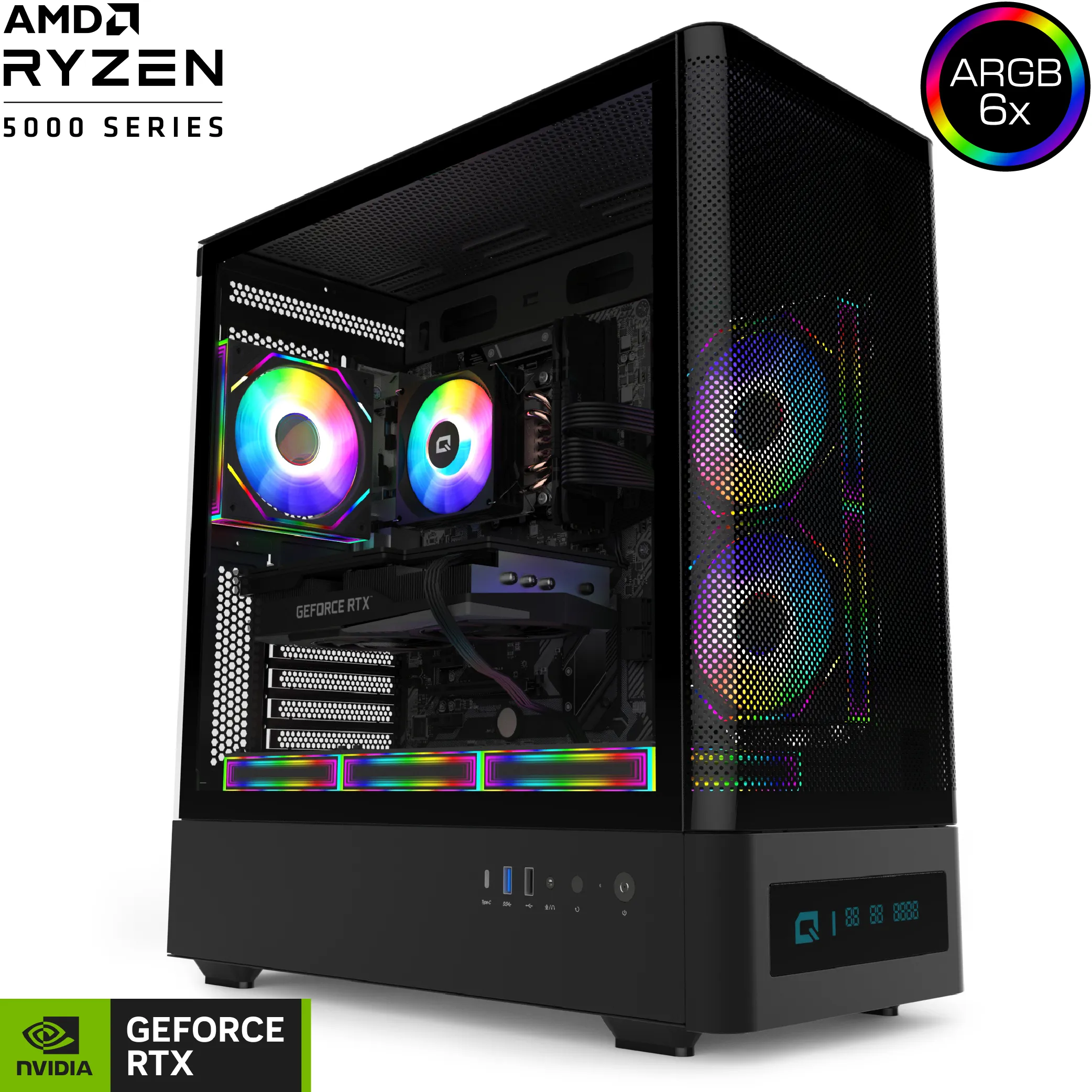 Quantum Gaming Hyper Surge Ryzen 7 5700X 16GB DDR4 1TB NVMe RTX5060 8GB Masaüstü Oyuncu Bilgisayarı