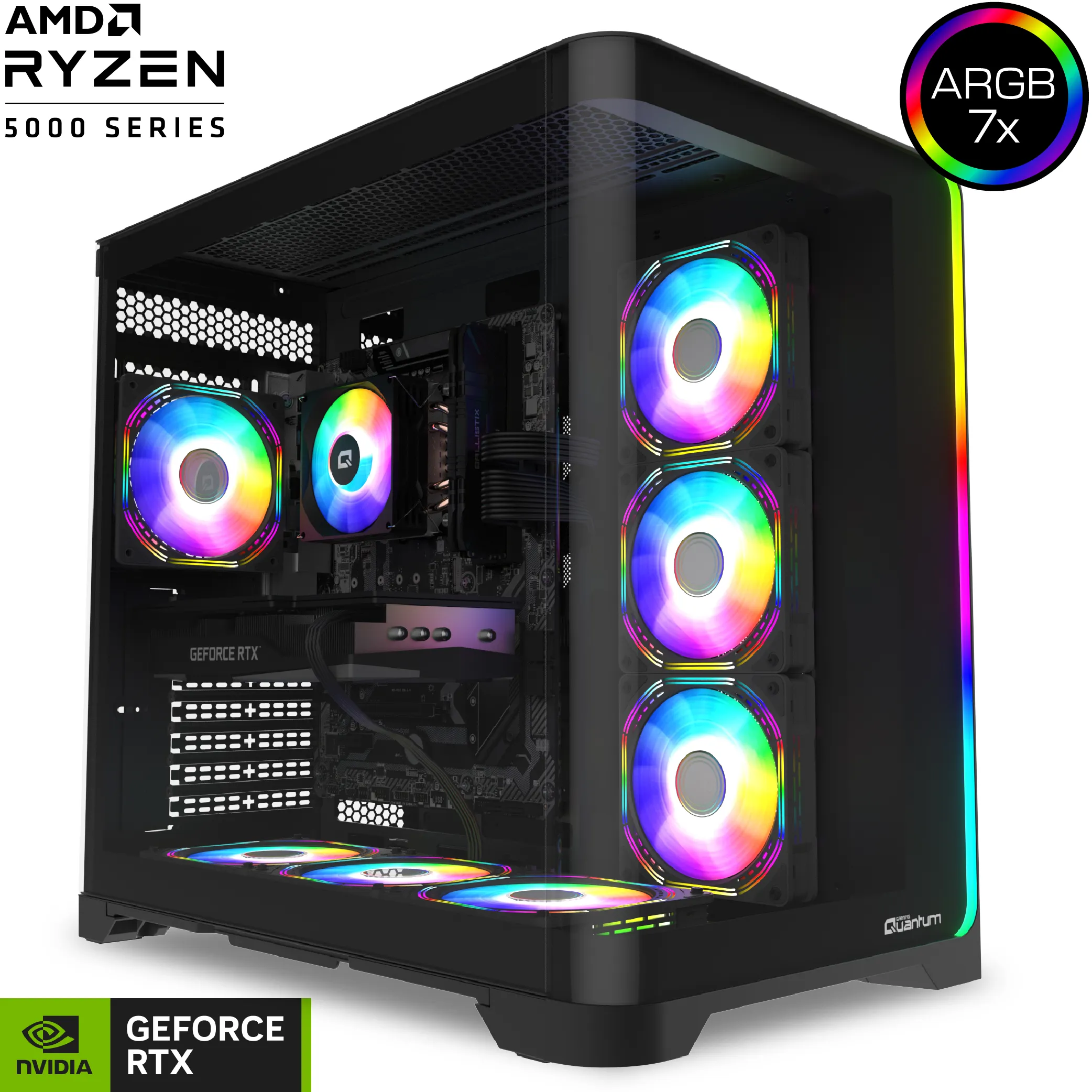 Quantum Gaming Stormforge Drive Ryzen 7 5700X 16GB DDR4 512GB NVMe RTX5060 8GB Masaüstü Oyuncu Bilgisayarı