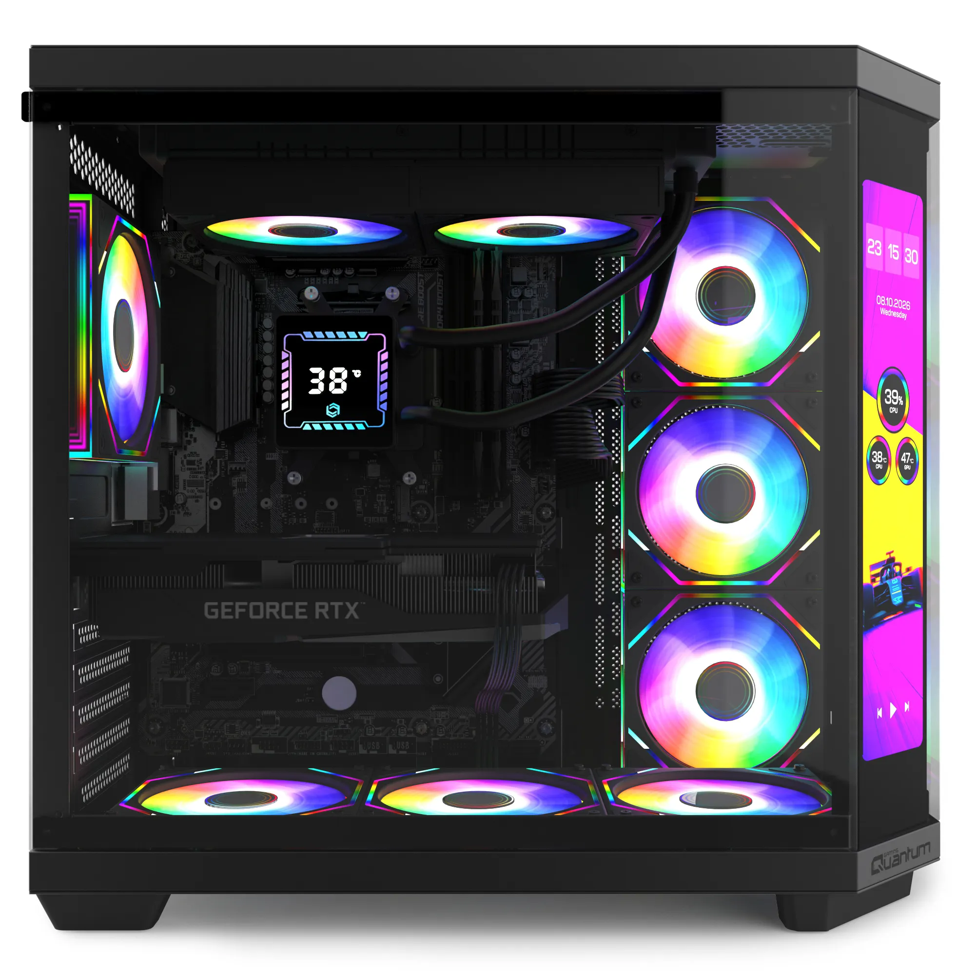 Quantum Gaming Sirius Strike Ultra 9 285K 32GB DDR5 1TB NVMe RTX5060 8GB 240mm Sıvı Soğutmalı Gaming Desktop görsel 2