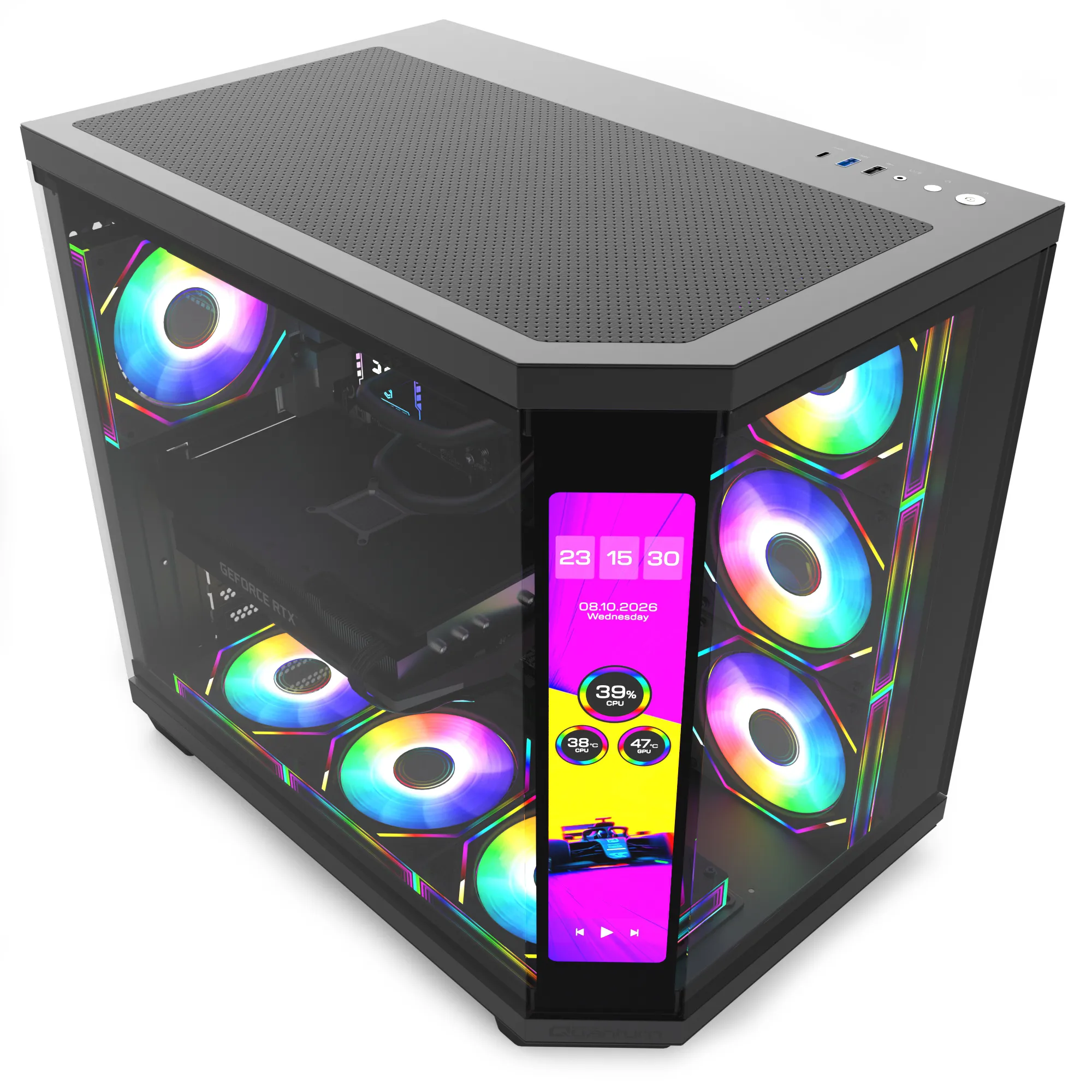 Quantum Gaming Sirius Strike Ultra 9 285K 32GB DDR5 1TB NVMe RTX5060 8GB 240mm Sıvı Soğutmalı Gaming Desktop görsel 4