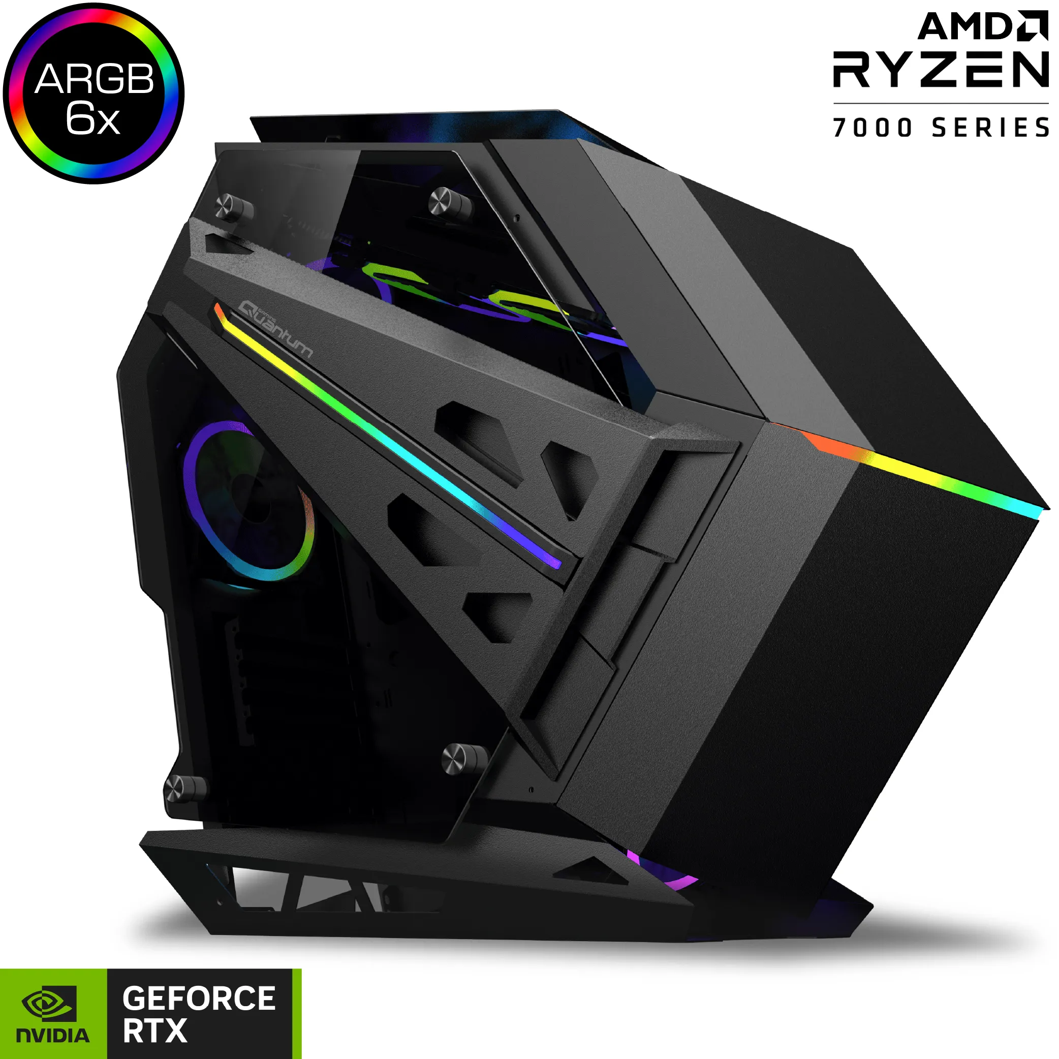 Quantum Gaming Ironclad Abyss 7 7800X3D 32GB DDR5 1TB NVMe RTX5060Ti 16GB 240mm Sıvı Soğutmalı Gaming Desktop