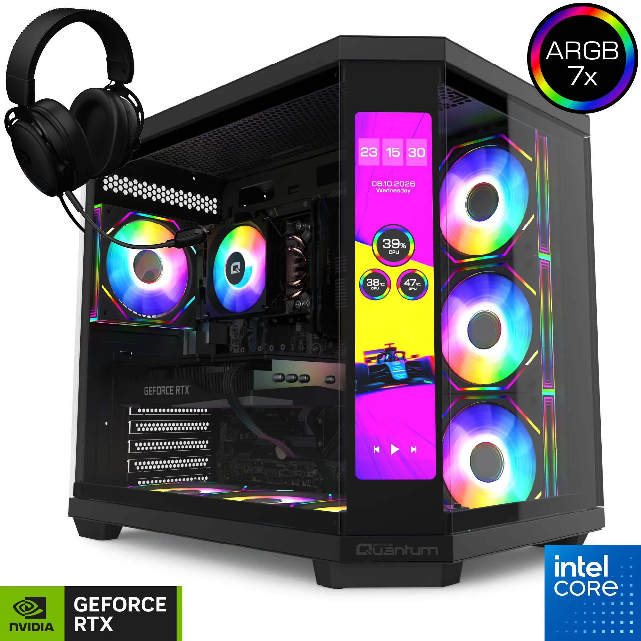 Quantum Gaming Sirius 770 Intel Core 7 32GB LPDDR5 2TB NVMe SSD RTX5070Ti Freedos + Gaming Kulaklık
