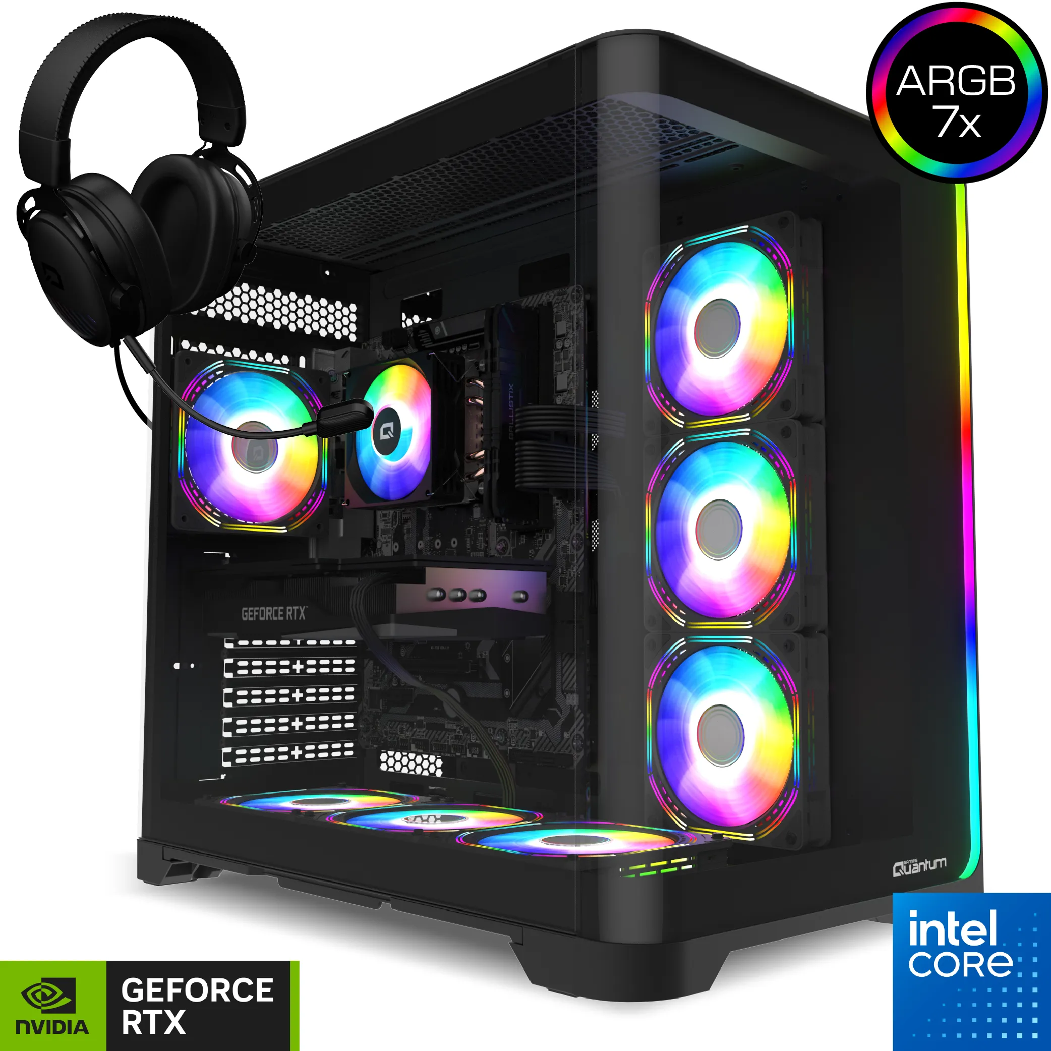 Quantum Gaming Stormforge 750 Intel Core 7 32GB LPDDR5 1TB NVMe SSD RTX5050 Freedos+Gaming Kulaklık