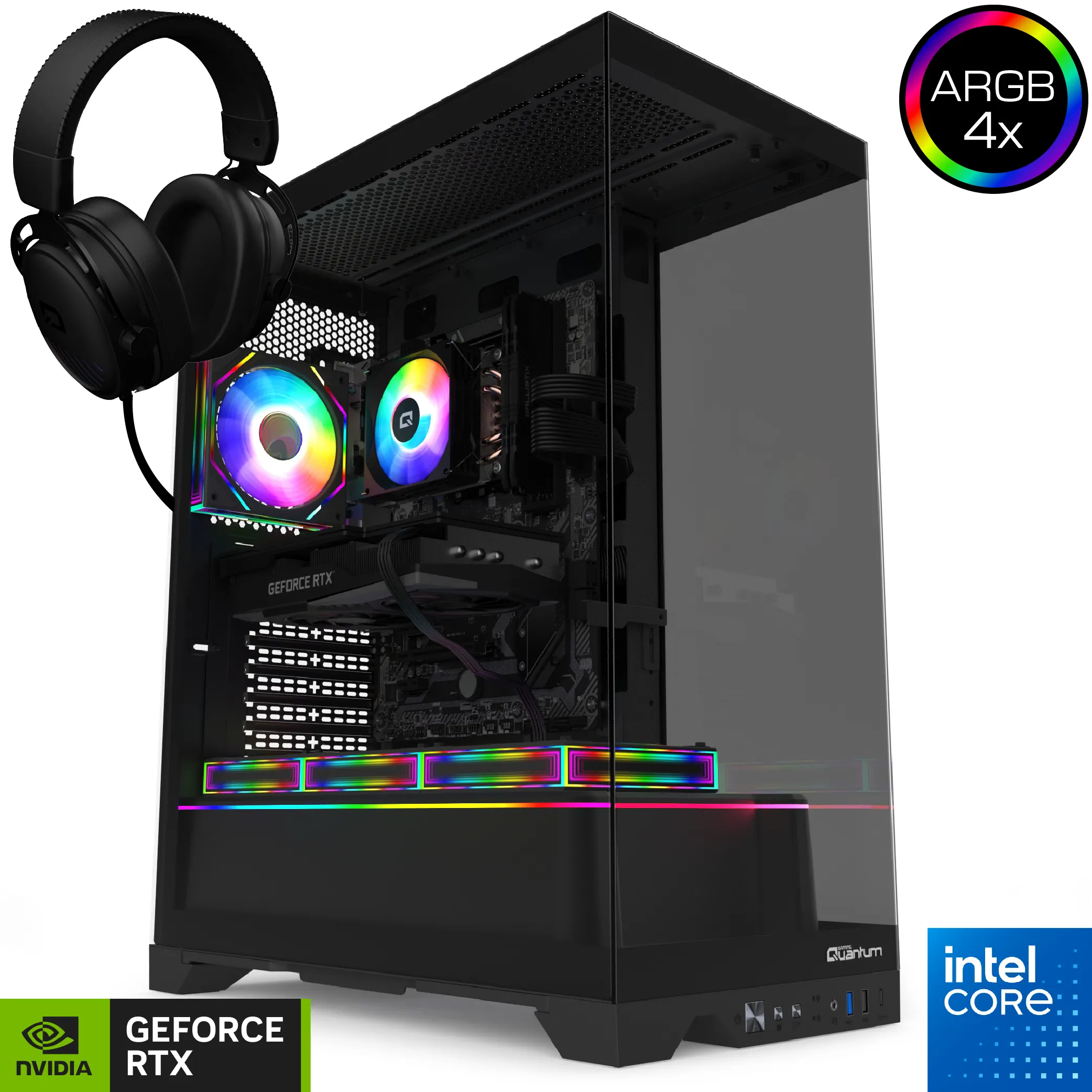 Quantum Gaming Shadowforge 760 Intel Core 7 32GB LPDDR5 1TB NVMe RTX5060 Kulaklık Hediyeli Desktop