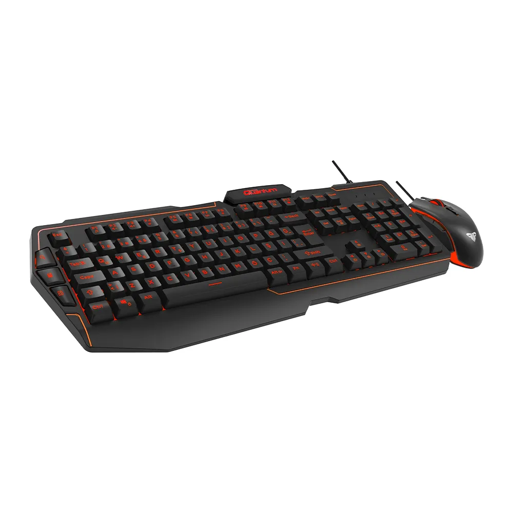 Kablolu Klavye Mouse Set Gaming-Quantum Gaming QG-Q6168 3 Renkli Arkadan Aydınlatmalı+3600Dpi Mouse *2yıl Garanti* görsel 6