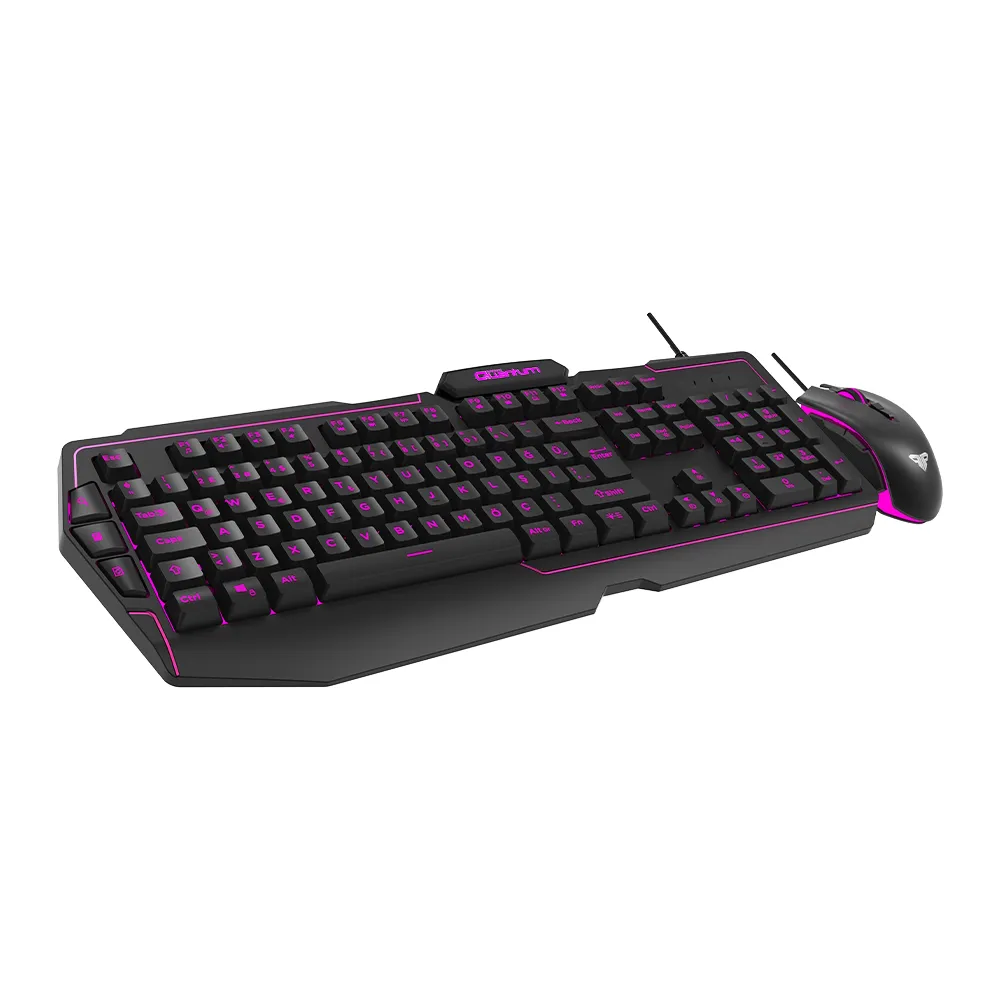 Kablolu Klavye Mouse Set Gaming-Quantum Gaming QG-Q6168 3 Renkli Arkadan Aydınlatmalı+3600Dpi Mouse *2yıl Garanti* görsel 5