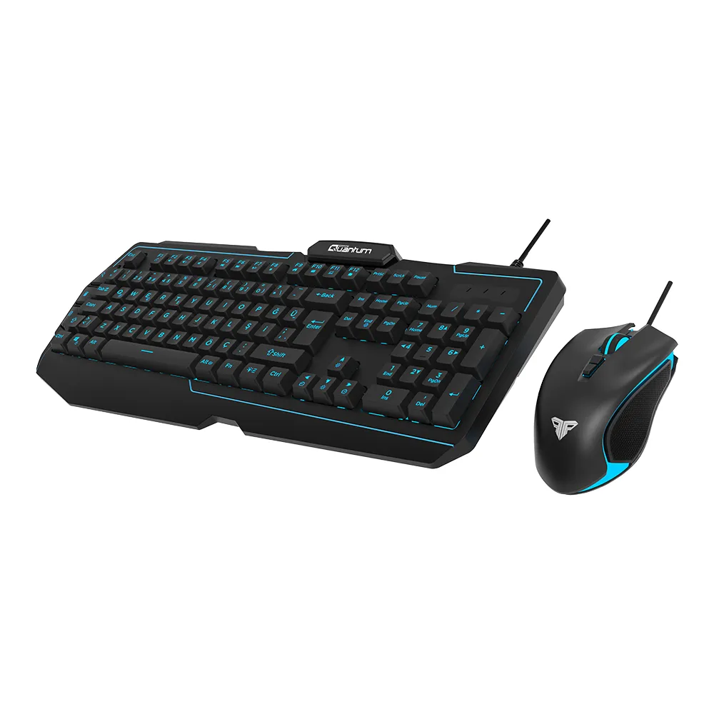Kablolu Klavye Mouse Set Gaming-Quantum Gaming QG-Q6168 3 Renkli Arkadan Aydınlatmalı+3600Dpi Mouse *2yıl Garanti* görsel 3