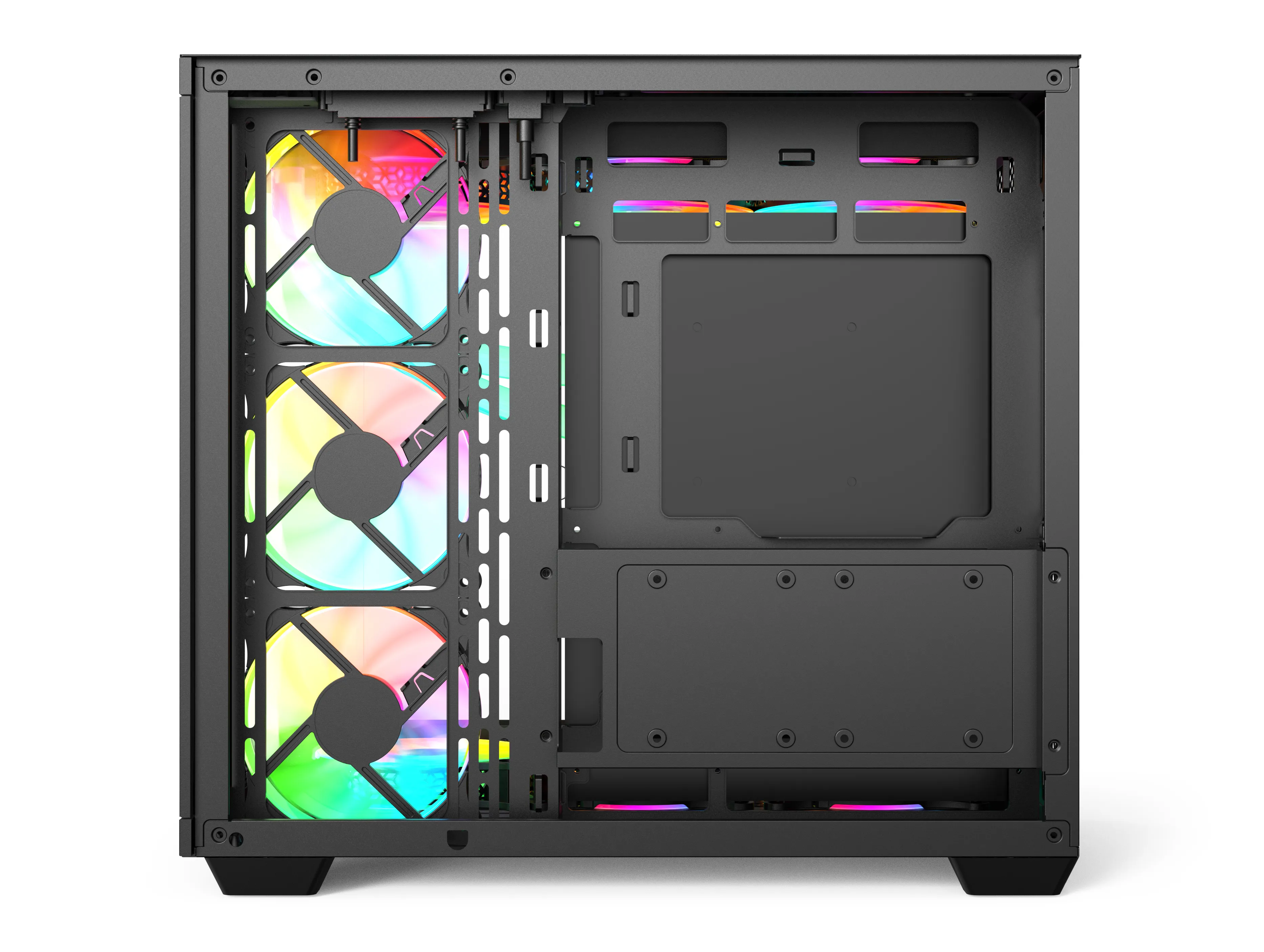Quantum Gaming Sirius QT4000 Type-C 7xARGB Fan 850W 11,8" LCD Ekranlı ATX Gaming Kasa görsel 2
