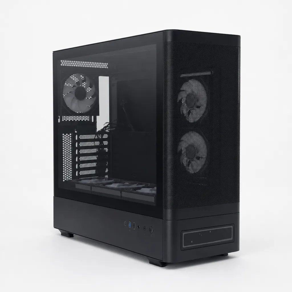 Quantum Hyper QT4500 Type-C+USB3.0+2xUSB1.1 6xARGB Fan Temperli Cam Yan Panel 650W 80+ Bronze PSU görsel 4