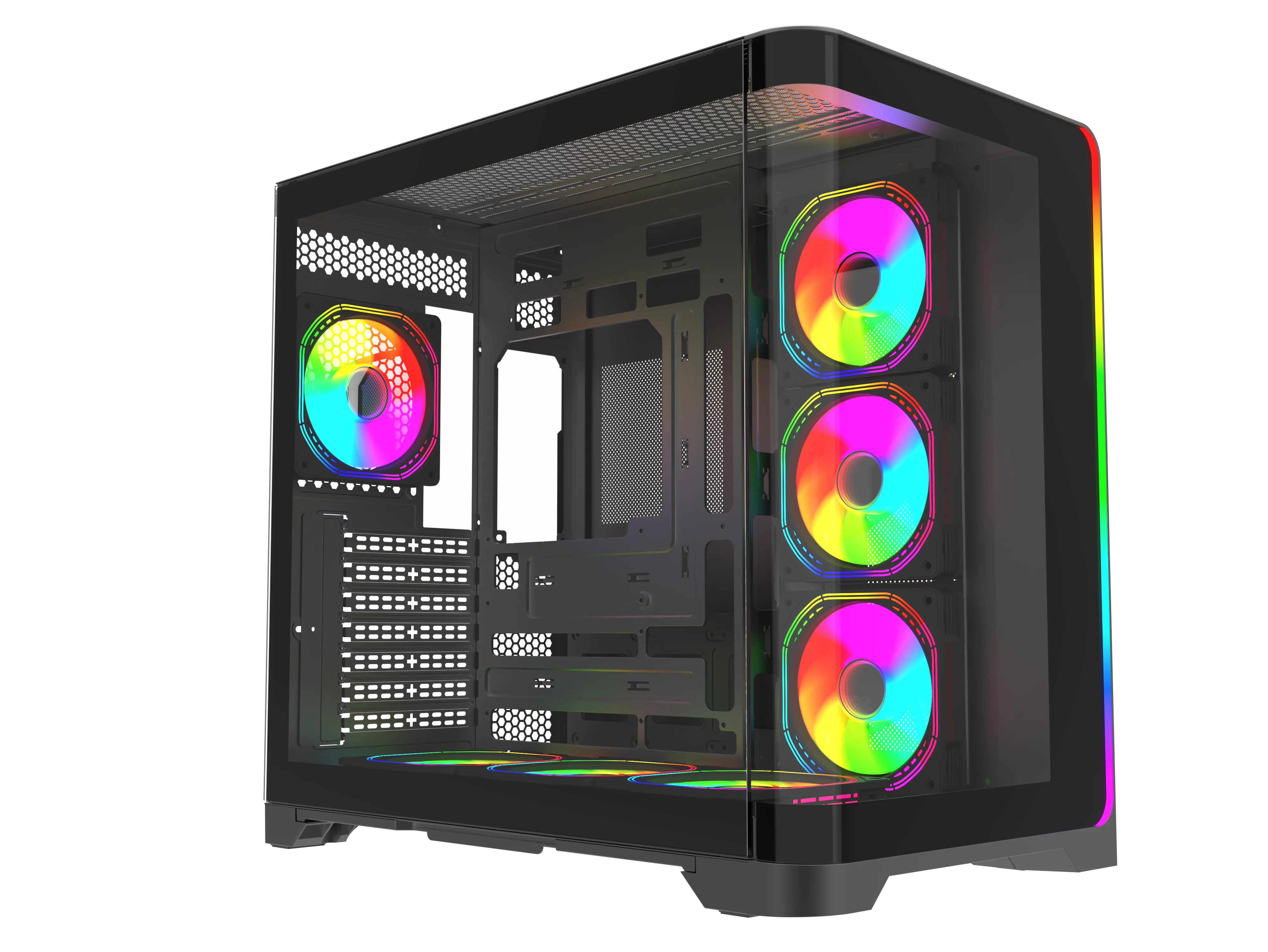 Quantum Gaming Stormforge USB3.0 USB2.0 Type-C 7x ARGB Fan Full Size ATX Temperli Cam