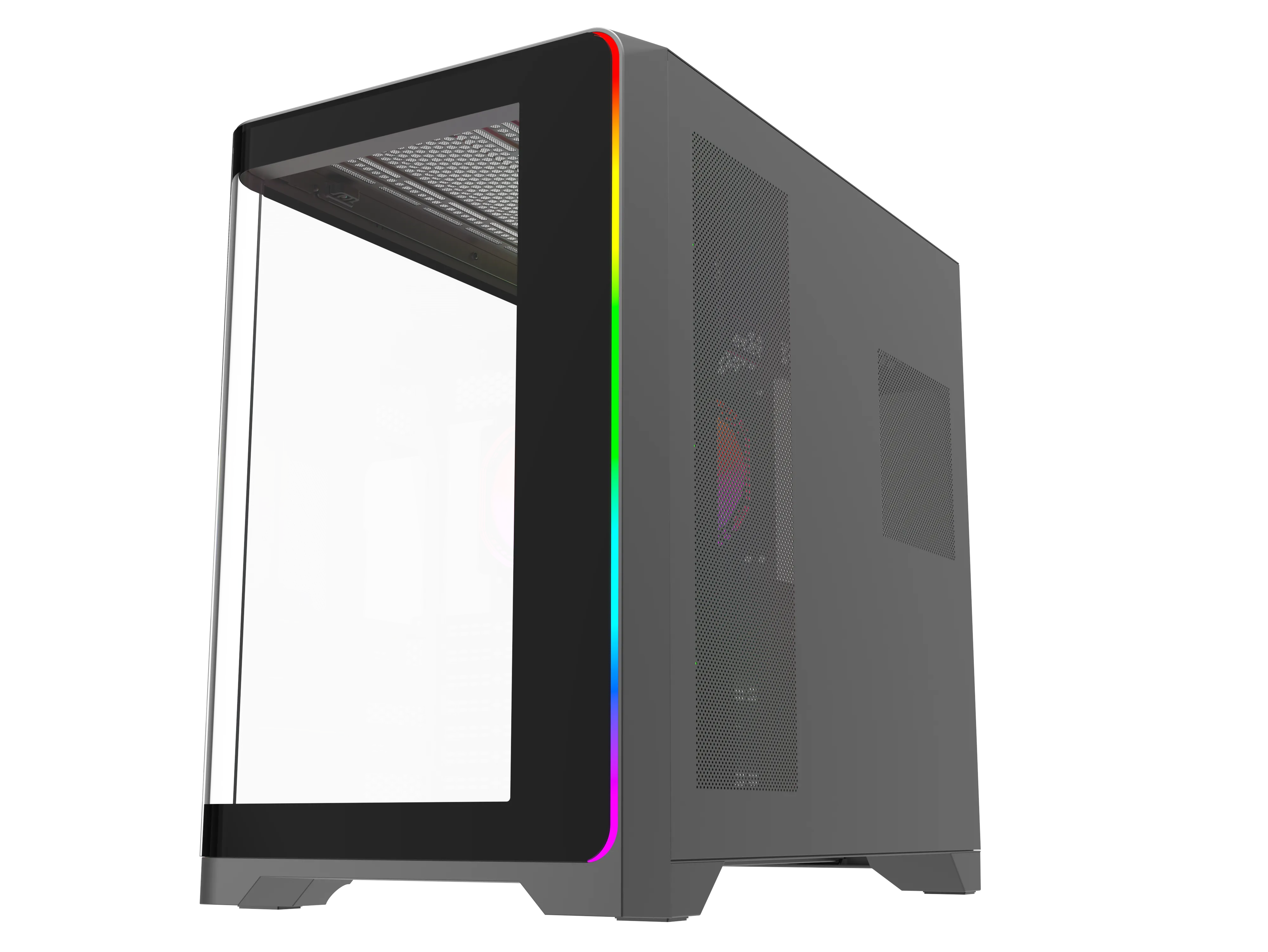 Quantum Gaming Stormforge Type-C 7x ARGB Fan Full Size ATX Siyah Çelik Gövde PSU'SUZ Gaming Kasa görsel 5