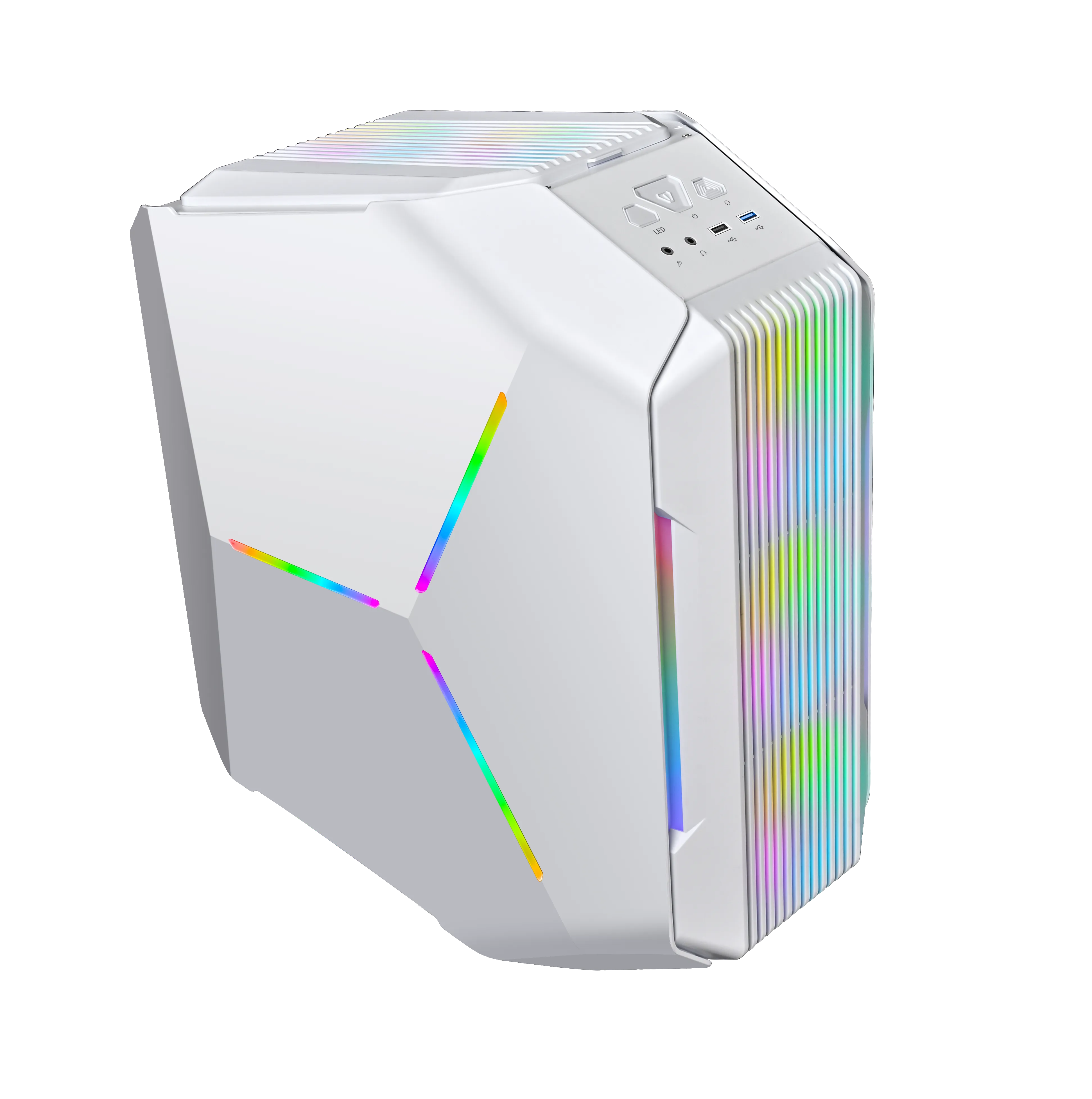 Quantum Gaming Beyaz Frostnova USB3.0 Type-C 6x ARGB Fan Full Size ATX Temperli Cam görsel 2