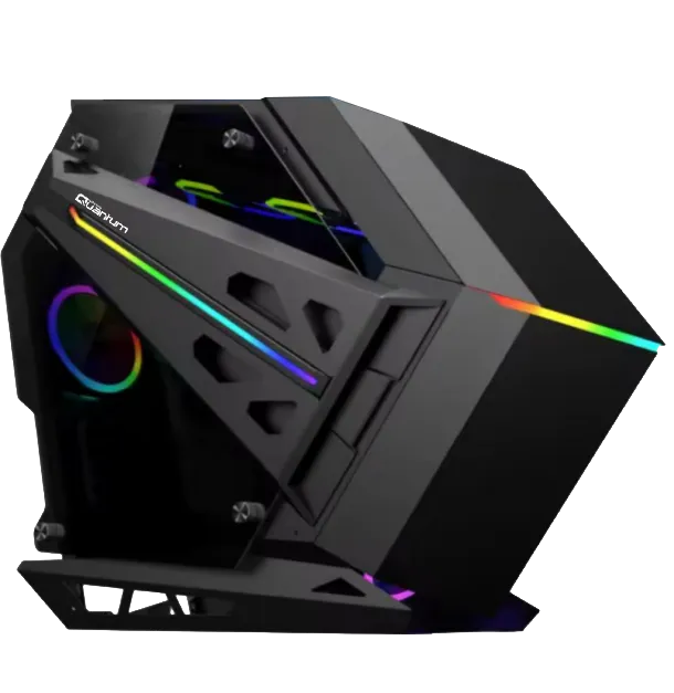 Quantum Gaming Ironclad USB3.0 HD Audio 6x ARGB Fan Full Size ATX Temperli Cam