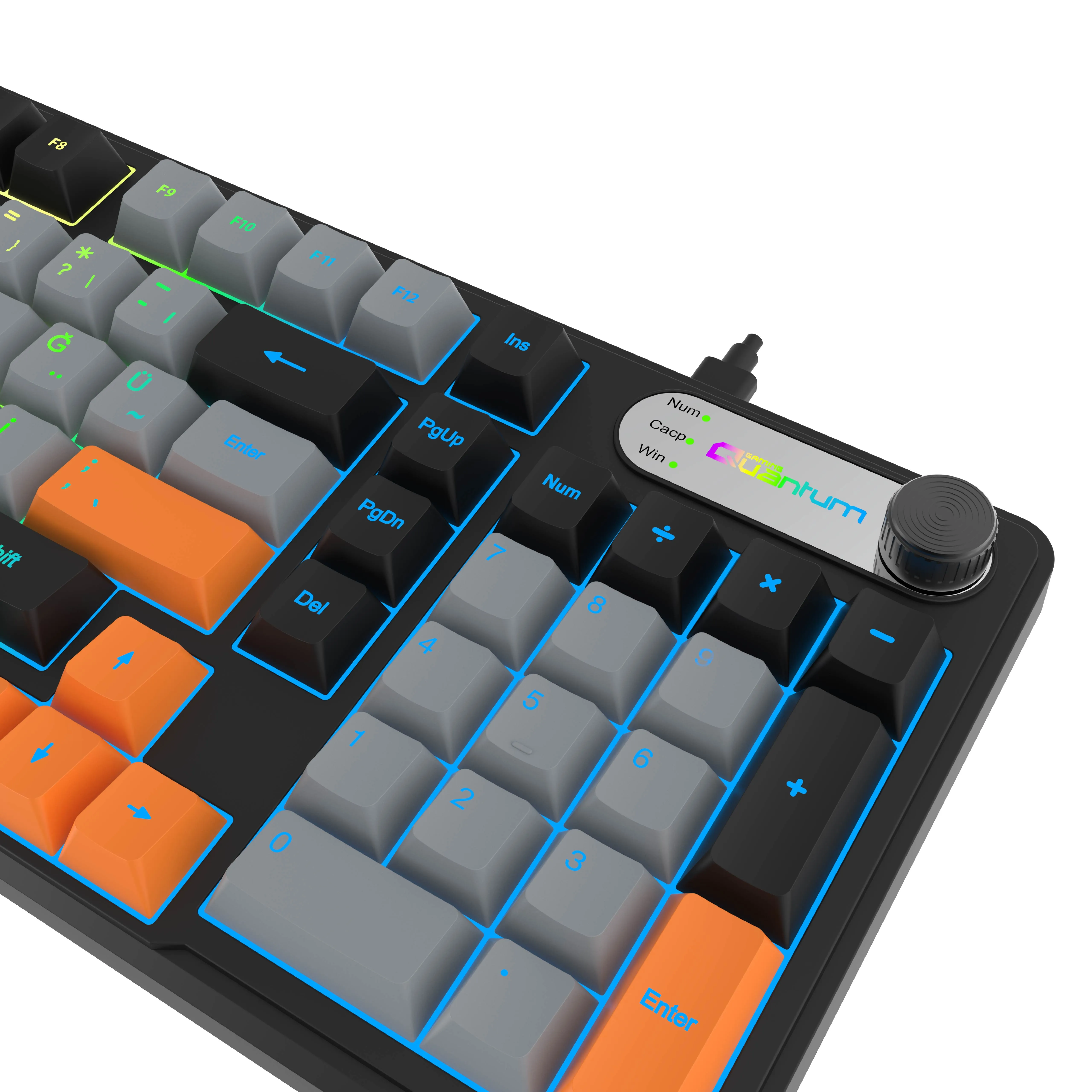Quantum Gaming Lumitech Membran IP98 19 Tuş Anti-Ghosting RGB Gaming Kablolu Klavye görsel 4