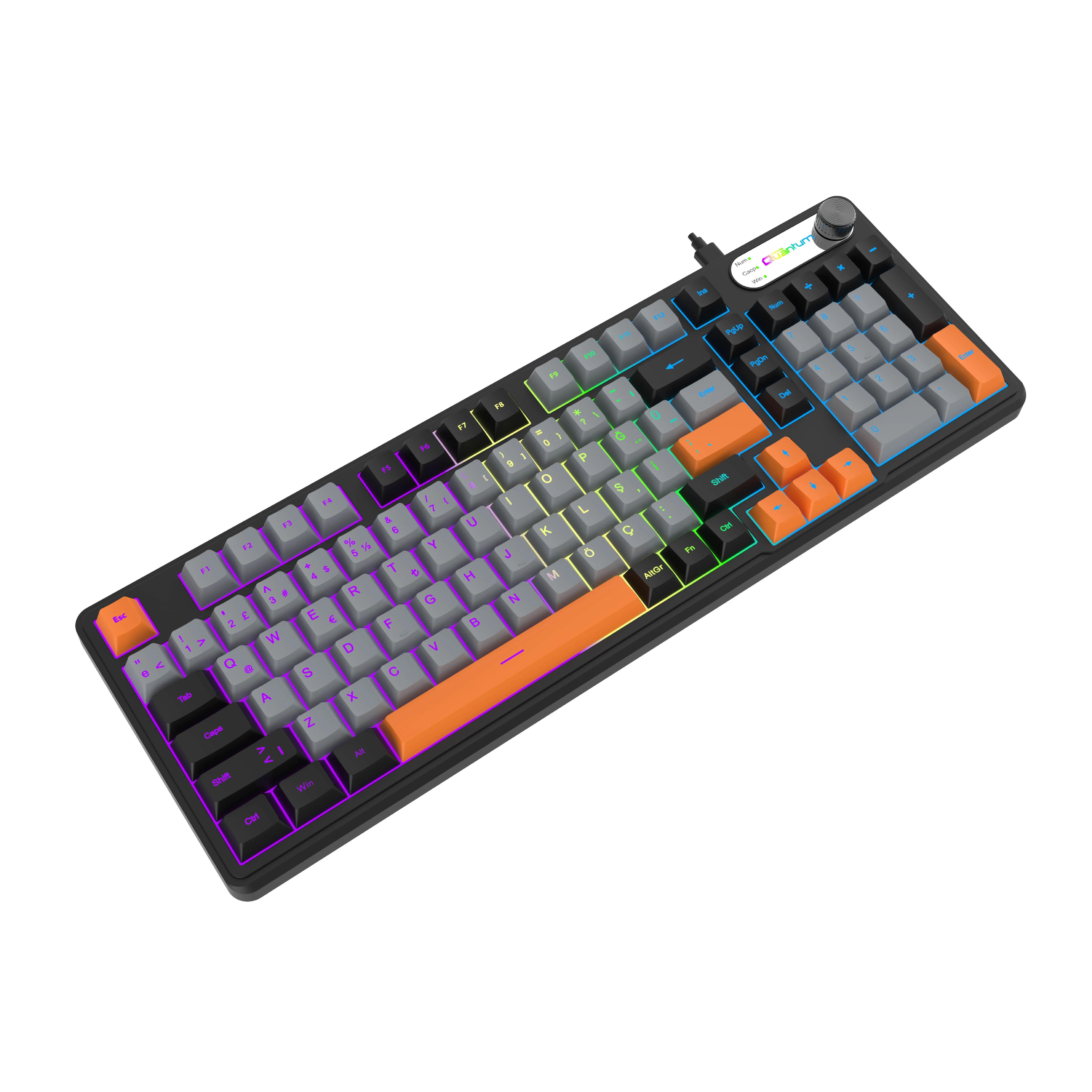 Quantum Gaming Lumitech Membran IP98 19 Tuş Anti-Ghosting RGB Gaming Kablolu Klavye görsel 2