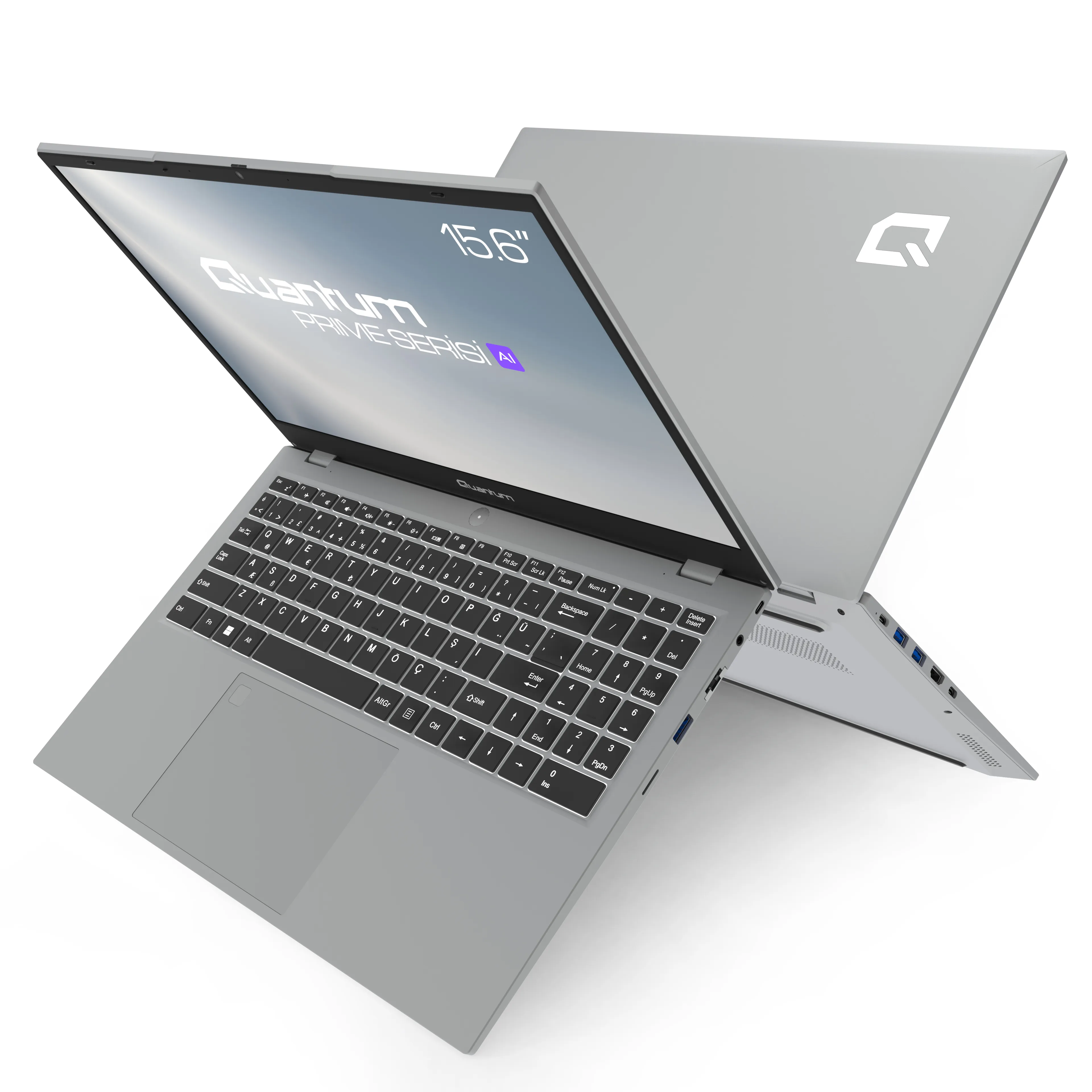 Quantum Prime TM1200 Intel i5-13600H 16GB 512GB SSD HDMI+WIFI+RJ45 Backlit Keyboard, Fingerprint Reader 15.6" FHD IPS FreeDOS Laptop QNNTB10B060719 görsel 6