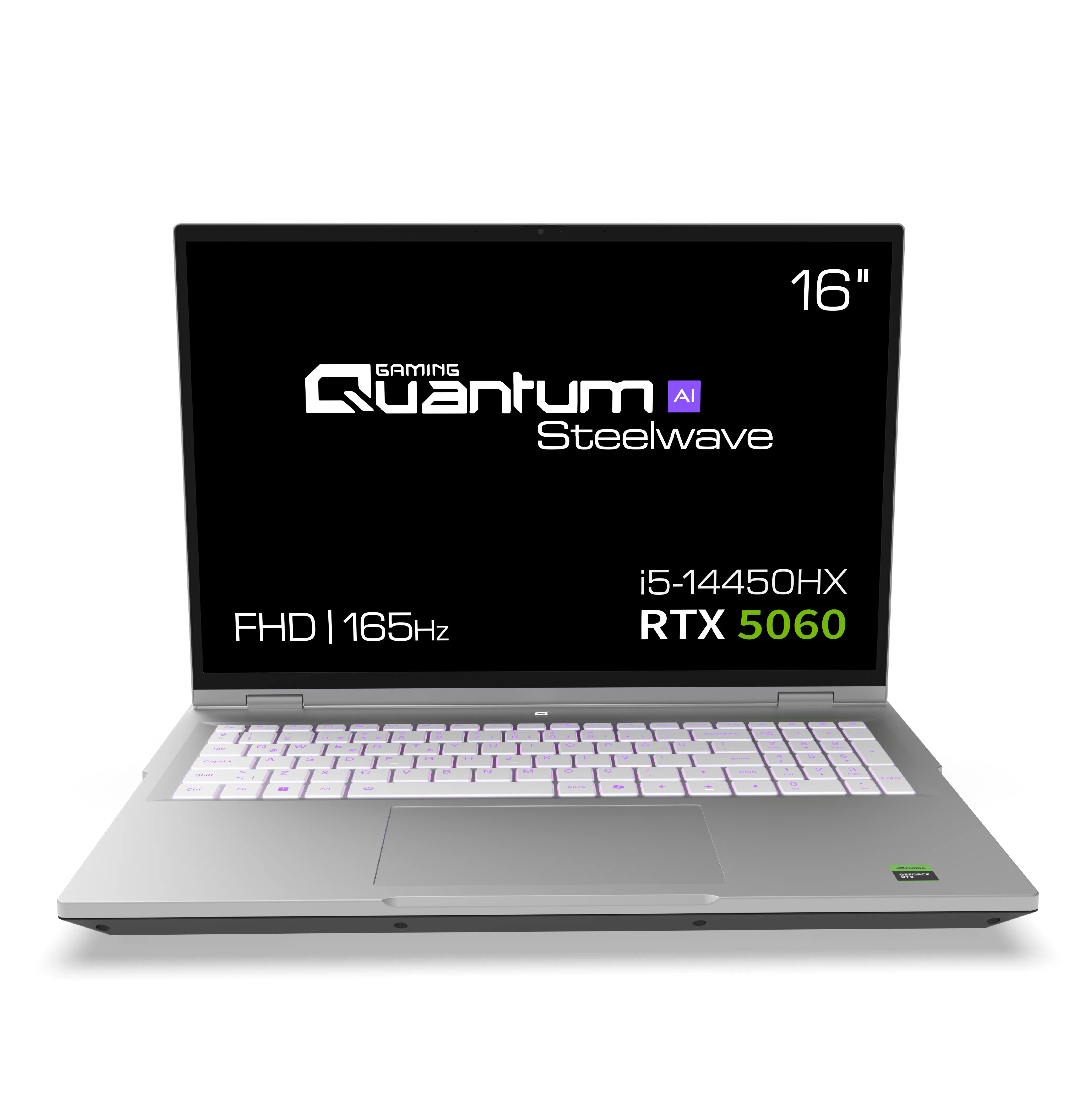 Quantum Gaming Steelwave 16 B I5-14450HX 16GB Ddr5 512GB SSD Nvme RTX5060 8gb GDDR7 16" FHD IPS Gaming Notebook
