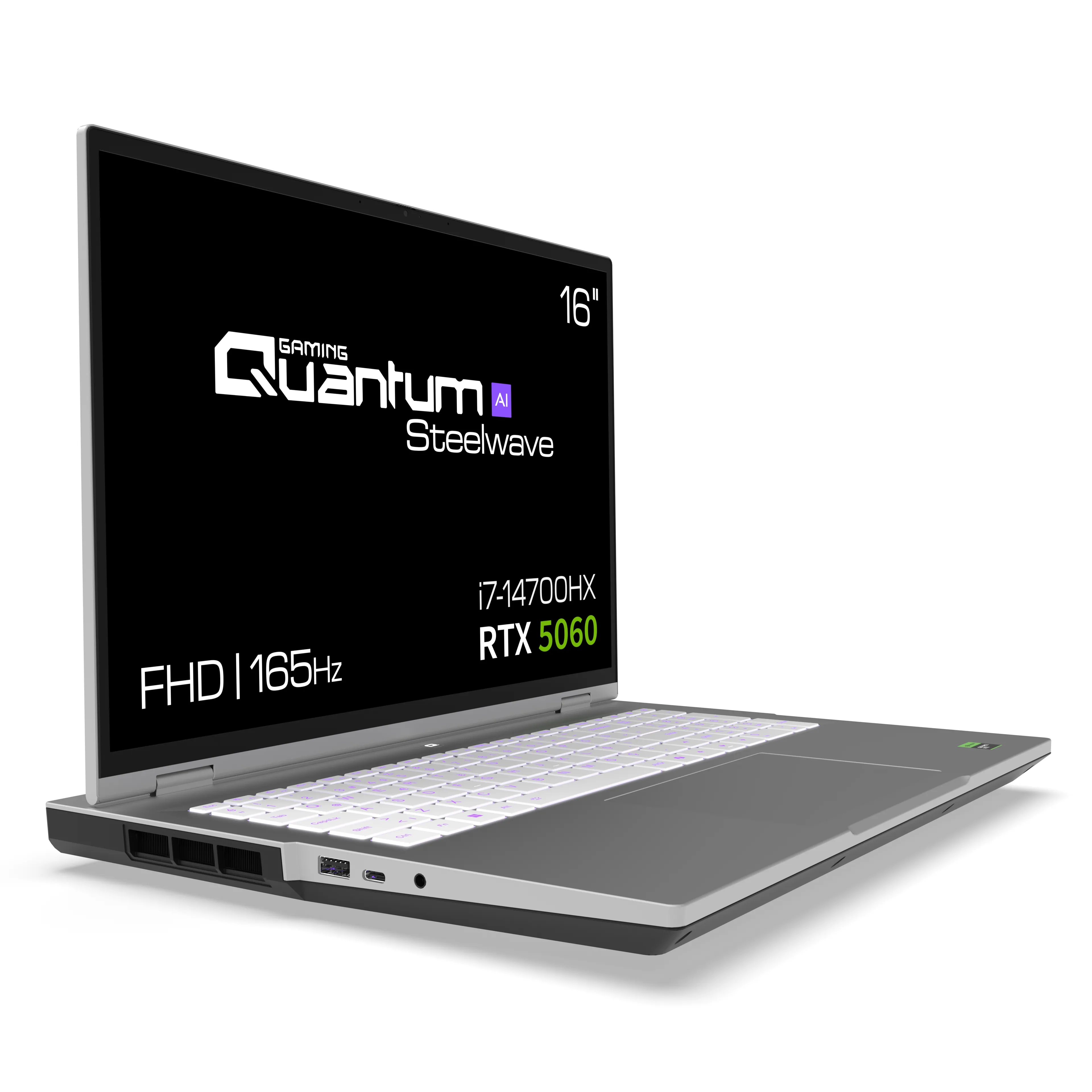 Quantum Gaming Steelwave 16 D I7-14700HX 16GB Ddr5 512GB Nvme RTX5060 8gb GDDR7 16" FHD IPS Gaming Notebook görsel 4