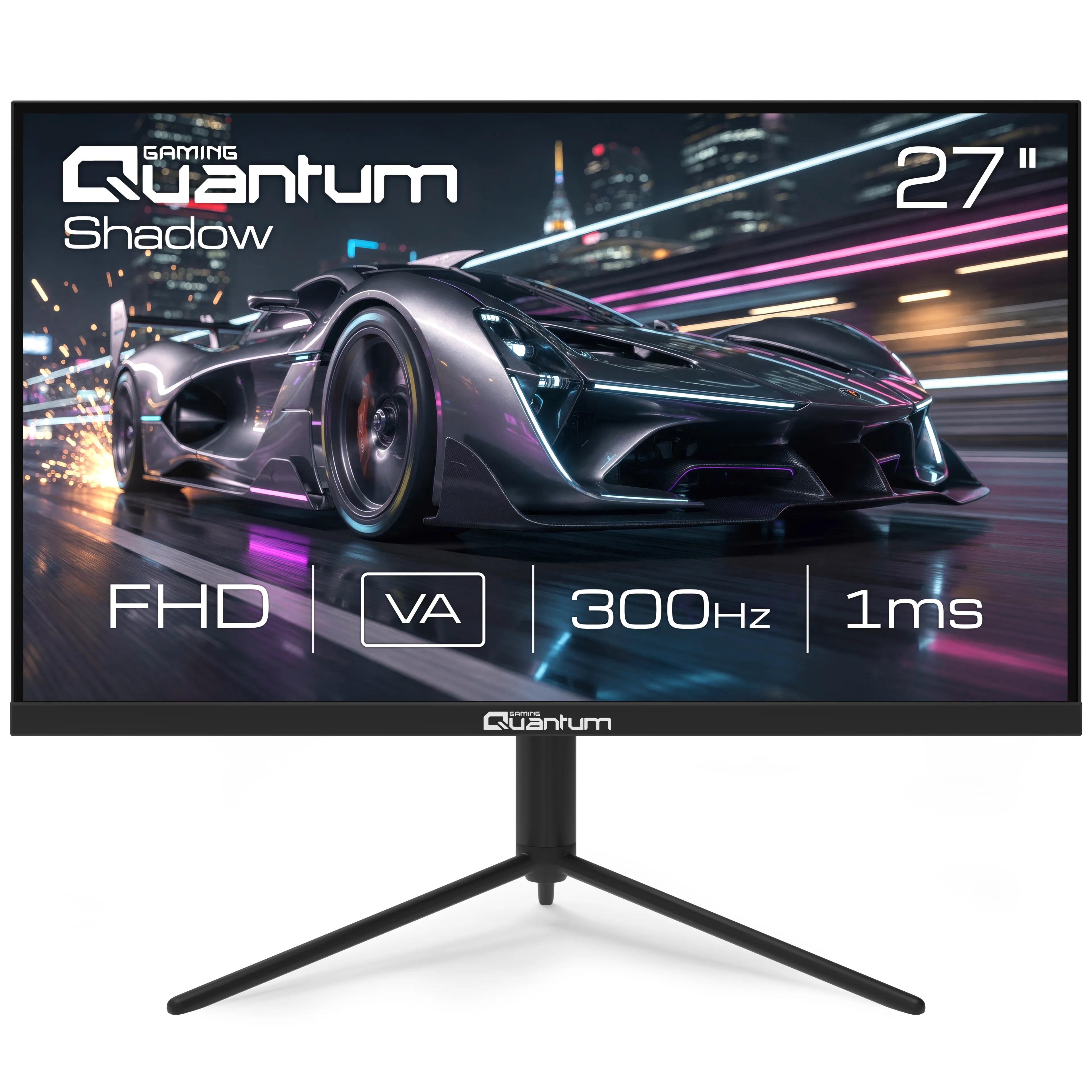 Quantum Shadow MG27B-A Fhd Va 300Hz 2xhdmı+2xdp Dahili Hoparlör 27" Flat Siyah Yükseklik Ayarlı Gaming Monitör QNMNT10F080957