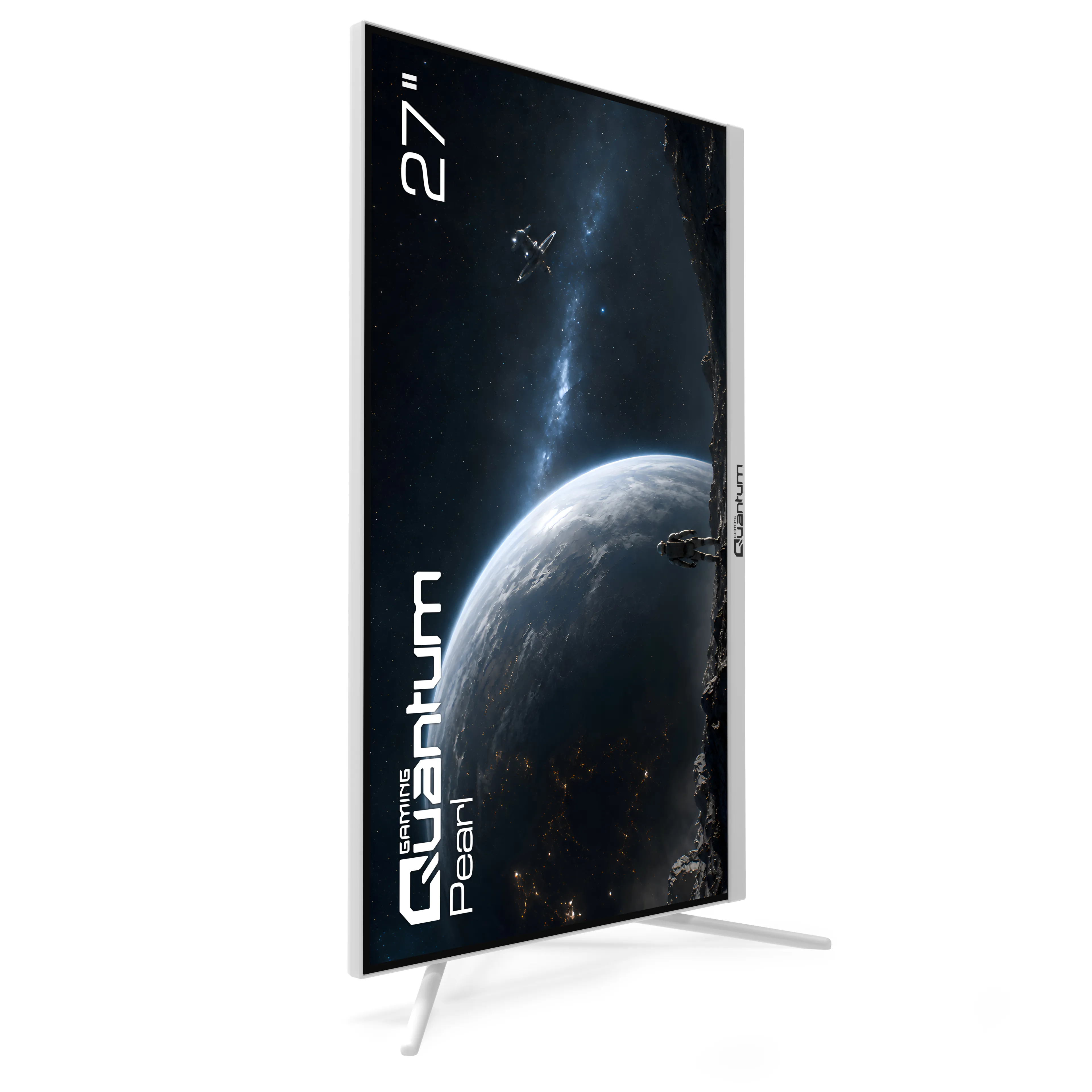 Quantum Pearl MG27W-A FHD VA 300Hz Gaming Monitor, 2xHDMI + 2xDP, Built-in Speakers, 27" Flat, White, Height Adjustable, Zero Dead Pixel Warranty görsel 4