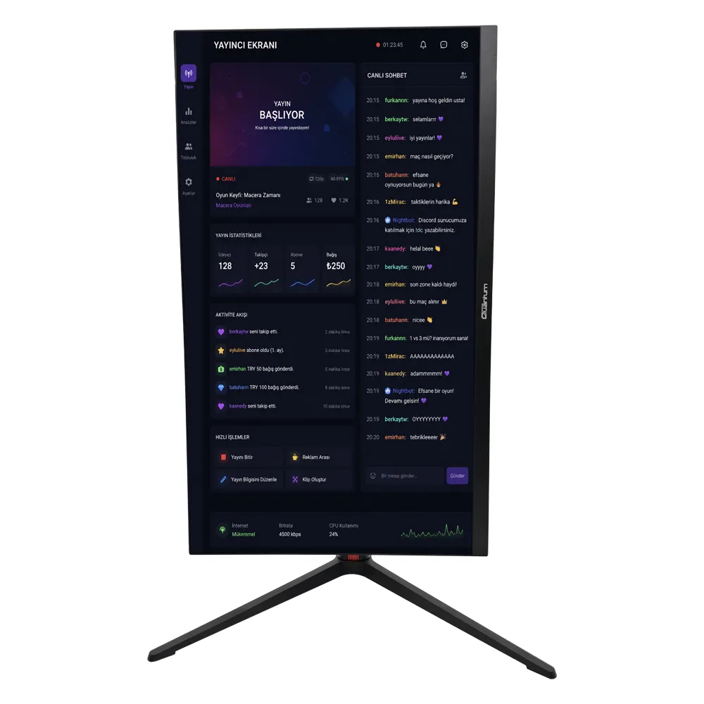 Quantum Gaming Shadow MG27B-B 27" 300Hz 1ms Pivot Kulaklık Tutacaklı IPS Gaming Monitör(Sıfır Ölü Pixel Garantili) görsel 6