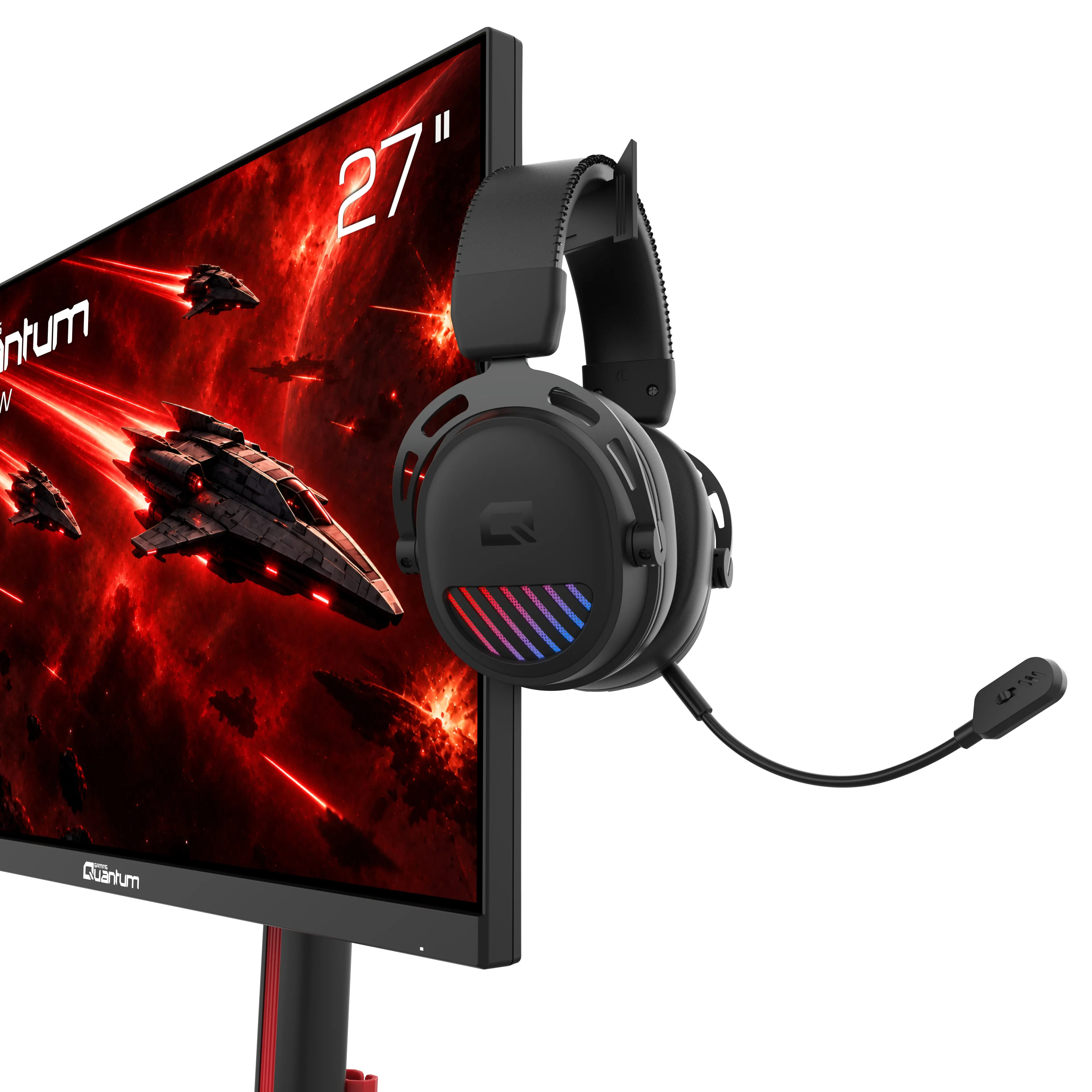 Quantum Gaming Shadow MG27B-B 27" 300Hz 1ms Pivot Kulaklık Tutacaklı IPS Gaming Monitör(Sıfır Ölü Pixel Garantili) görsel 9